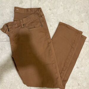 Brown Straight-Leg Pants